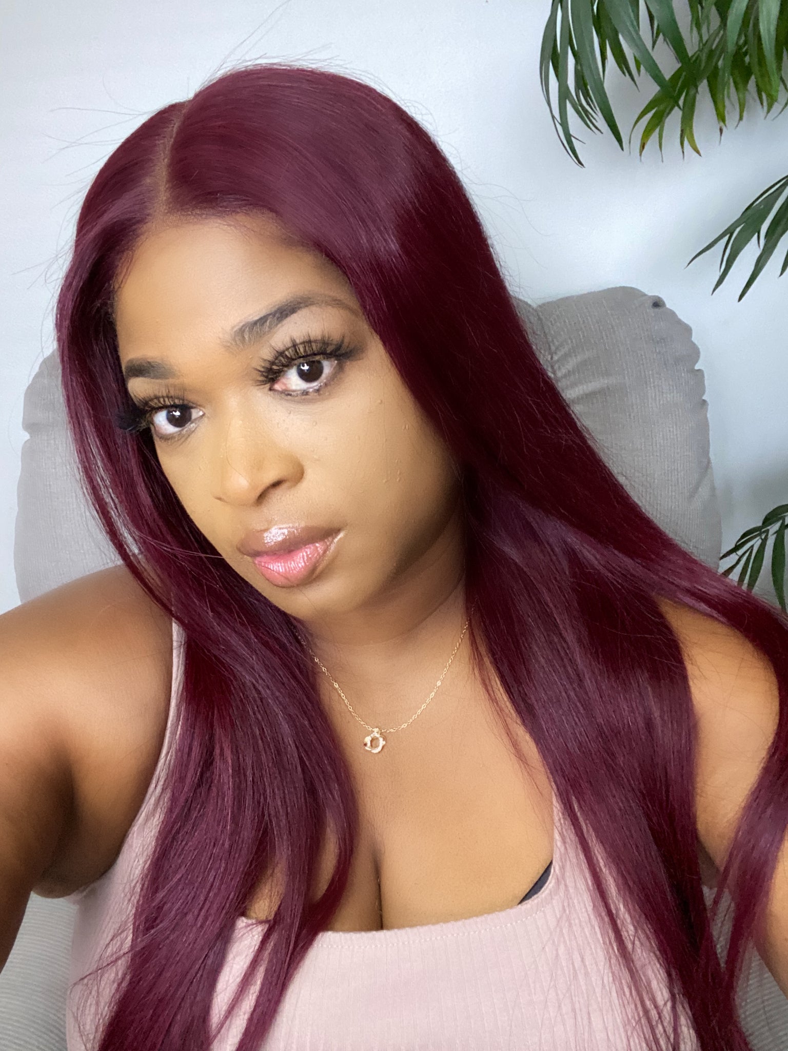 99j Indian Straight Wig - Burgundy